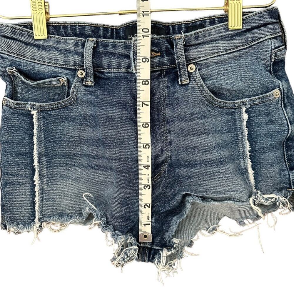 Lucky Brand The High Rise Shortie Women's 2/24 Blue Cut Off Summer High Rise - Picture 9 of 9
